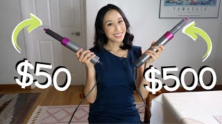 Dyson Airwrap V. Dupe On Straight Hair | Automatic Curler Side-By-Side Comparison  & Honest Reaction
