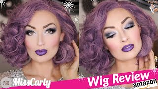 Lace Front Wig Review!  Lucyhairwig | Pastel Purple | Amazon | Wow! $38!!!