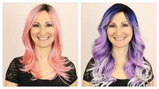 2 New Awesome Colored Wigs - Crystal And Galaxy!