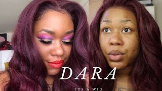 A Perfect Burgundy Natural Affordable Lace Wig | It'S A Wig "Dara" Part 1 | Kokoroj