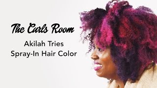 Pink And Purple Afro W/ Temporary Spray-In Color | The Curls Room