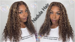 Easy Wig Install | Pre Highlight Jerry Curly Lace Closure Wig Honey Blonde Ombre Color 4X4 Lace Wig