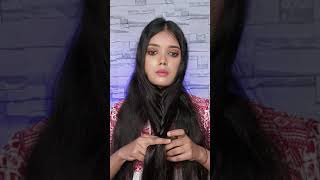 Easy Way To Self Hairstyles For Long Hair | Maangtika Hairstyle With Fishtail Braid Tutorial #Shorts