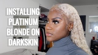 Installing Platinum Blonde On Darkskin Ft. Miyihair| Stateofdallas
