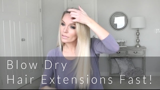 How To Dry Hair Extensions Fast Without Damage Using Aria Beauty Envy Blowdryer