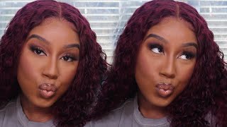 Every Girl Needs This Super Gorgeous 99J Burgundy Wig For Christmas | Incolorwig