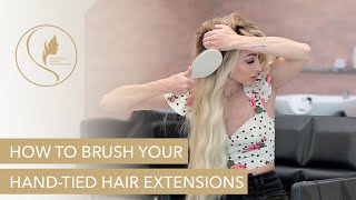 How To Brush Your Hair Extensions- 3 Rows Of Invisible Bead Extensions