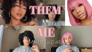 I Tried The Cheapest Wigs On Amazon?!  | Amazon Wigs Haul | Cheap Synthetic Wigs