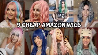 Cheap Amazon Wigs Haul | 9 Colorful Wigs And I'M Obsessed!!