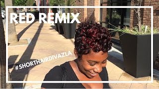 A Splash Of Red Please- Short Hair Style Adding Red Highlights