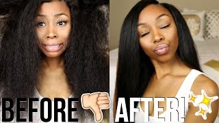 Start To Finish: Curly To Straight Hair Tutorial Ft. Unice Indian Curly Hair!
