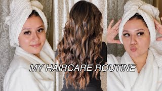 My Haircare Routine With Tape In Extensions | Lena Martinez