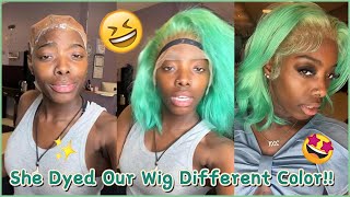 The Truth About Elfinhair She Dyed Our Bob Wig Different Color | Hair Tutorial For Lace Melted~
