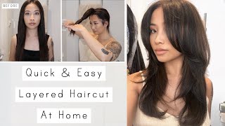 Quick & Easy Layered Haircut At Home
