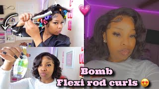 How To Achieve Bomb Flexi Rod Curls On Short Hair  | Tymarrahgi