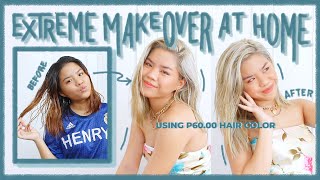 Black To Silver Ash Blonde | Bleaching & Coloring (P60 Hair Color From Shopee)