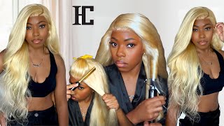 I Tried Barbie Blonde Hair For The First Time! | 613 Body Wave Lace Front Wig | Hc Hair Beauty