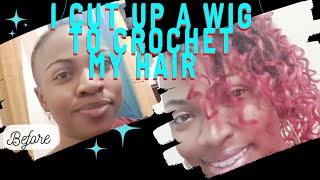 Crochet Locs Hair With Ombre Red Wig |  Get Your Money'S Worth Repurpose Wig | Quick Simple Bra
