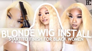 Easy Blonde Wig Install For Brown Skin  @Hc Hair Beauty