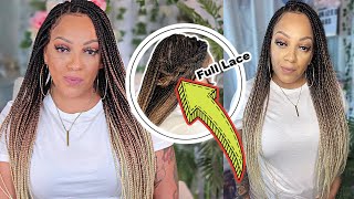 No Chair Time Knotless Glueless Full Lace Braided Wig You Can Style This So Many Ways #Neatandsleek