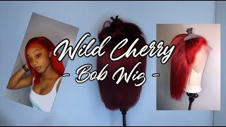 Wild Cherry Frontal Bob Wig Install  | Amour Shanti
