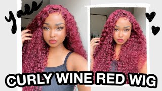 Omg I Love It! Gorgeous 99J Burgundy Deep Wave Wig |Asteria Hair