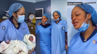 Amazing Queen Naomi Ogunwusi Joins Surgeon In Hospital As Her Hair Stylist Delivered Set Of Twins