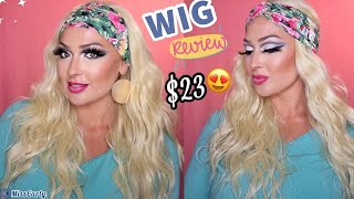 Headband Wig Review  $23!!  Sapphire Wigs  - 613 - Easy To Wear - Perfect Summer Wig! Amazon!