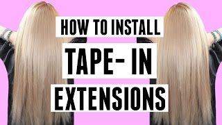 Installing Bombay Hair Tape-In Extensions From Start To Finish!