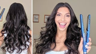 How To Curl Your Hair  With A Flat Iron Easy + Curls With Hair Extensions + Giveaway