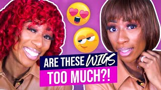 Brown Skin Girl Trying On Bright Colored Wigs.. Cute? |Lalamilan