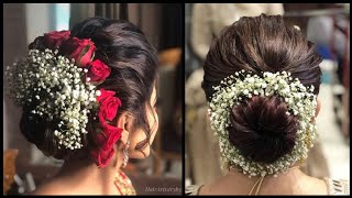 Latest Bridal Hairstyle Tutorial || Messy Bridal Bun || Front Variation