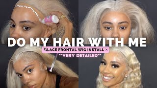 From Beginning To End: Melted Lace Frontal Wig Install **Very Detailed** (Updated Wig Routine)