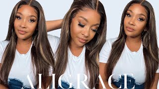**Must Have** New Highlight Wig Tutorial| Silky & Straight Ft. Ali Grace Hair