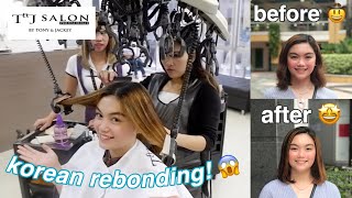 Trying Out The Korean Hair Rebonding! Ft. T&J Salon Professionals (Philippines)