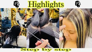 Highlight Color Technique || Step By Step || P Square Salon