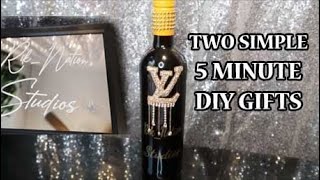 Two Simple 5 Minute Crafts -Diy Gifts For Hair Stylist Or Barber-  Custom Carlo Rossi Wine Bottle