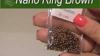 Brown Nano Micro Ring Hair Extensions