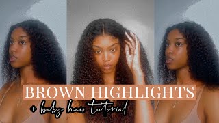 Must Have Curly Pre-Colored Brown Highlights Wig Install  (West Kiss Hair)