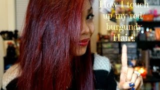 How I Touch Up My Burgundy/Red Hair!!