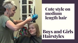 Medium Shoulder Length Haircut On Little Girls | Shoulder Length Hair