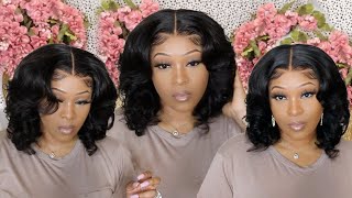 Middle Part Bob Using A Lace Frontal | Realistic & Natural Frontal Install | Invisible Lace Ririhair