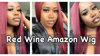 Affordable Red Wine Amazon Wig | Kalyss Wigs | Thatskeandra