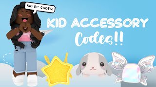 Kid Accessory/Hair Codes! | Bloxburg | It'S Ileyah