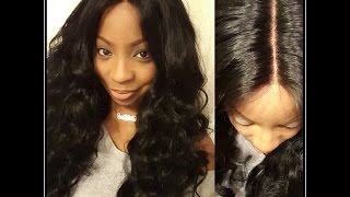 4.5 Inch Deep Part Lace Front Wig- Indian Remy Sexy Big Wave