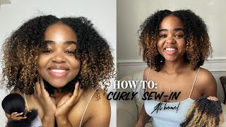 How To: Blonde Curly Sew In | Curlsqueen | Sydnee Ciara