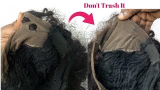 How To | Fix A Old Torn Or Ripped Lace Closure | Frontal Wig With Extra Tips Crown2Sole Beauty