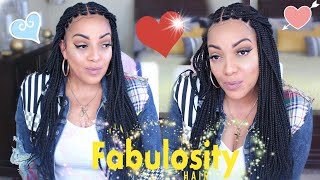 The Most Realistic #Af Full Lace Knotless Box Braid Wig| Wear Bald Head Method |Fabulosity Hair