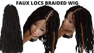 Diy Braided Wig| Faux Locs Closure Braided Wig| Different Method Of Faux Locs Wig