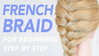 How To French Braid Step By Step For Beginners - 1 Of 2 Ways To Add Hair To The Braid (Part 1) [Cc]